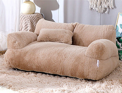 Luxury Plush Cat & Dog Sofa Bed – Warm, Comfortable Winter Nest for Small to Medium Pets