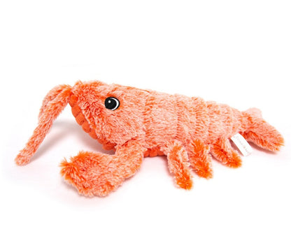 Electric Jumping Shrimp Toy – USB Rechargeable Plush Lobster for Cats