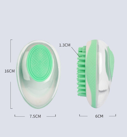 2-in-1 Pet Bath & Massage Brush – Soft Silicone Grooming Tool