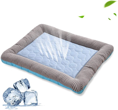 Pet Cooling Pad Bed – Soft, Breathable Ice Silk Mat for Dogs, Cats, Puppies & Kittens