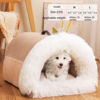 New Splice Portable Pet Nest – Warm & Moisture-Proof Autumn/Winter Bed