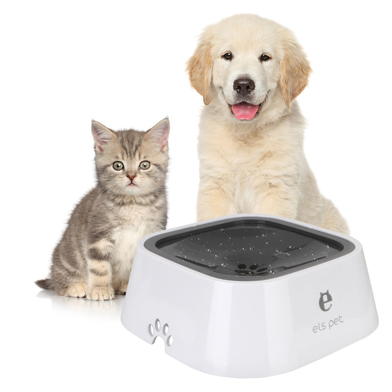 Anti-Overflow Pet Water Bowl – Slow Water Feeder & Dispenser