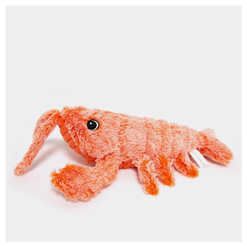 Electric Jumping Shrimp Toy – USB Rechargeable Plush Lobster for Cats