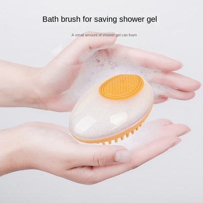 2-in-1 Pet Bath & Massage Brush – Soft Silicone Grooming Tool