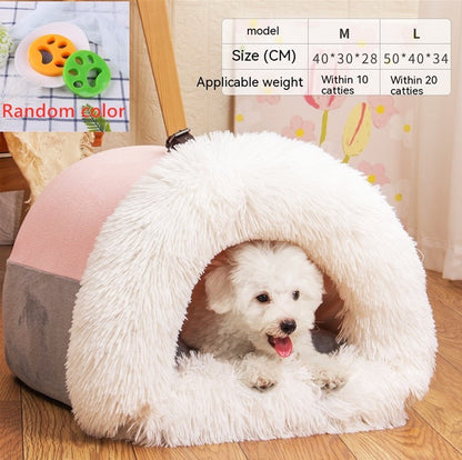 New Splice Portable Pet Nest – Warm & Moisture-Proof Autumn/Winter Bed